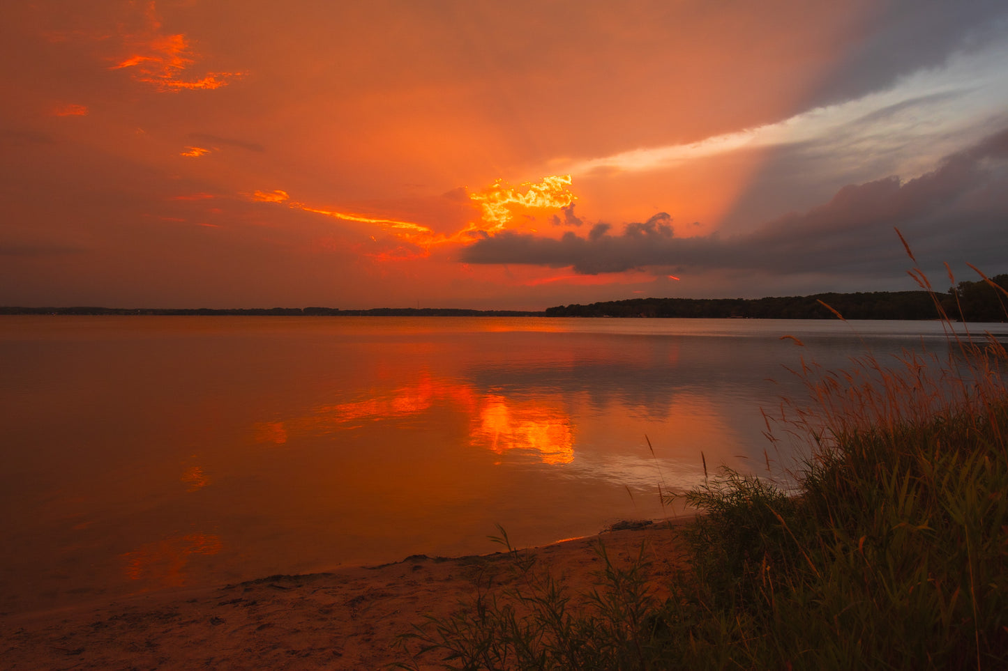 Sunset Storm Over Lake Select