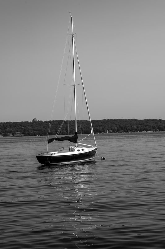 Sailboat in Black and White