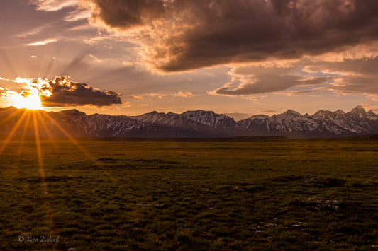 Mountains Wyoming Sunset Select