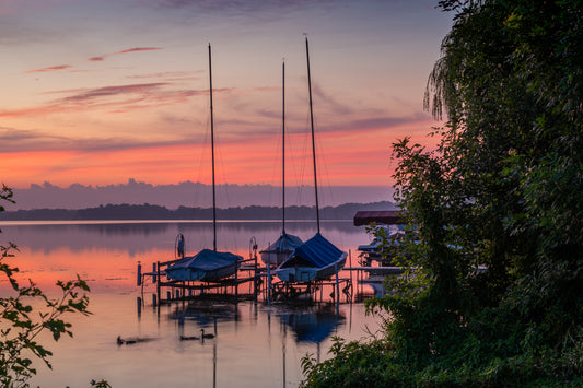Long Exposure Lake Kegonsa Sunrise Premium
